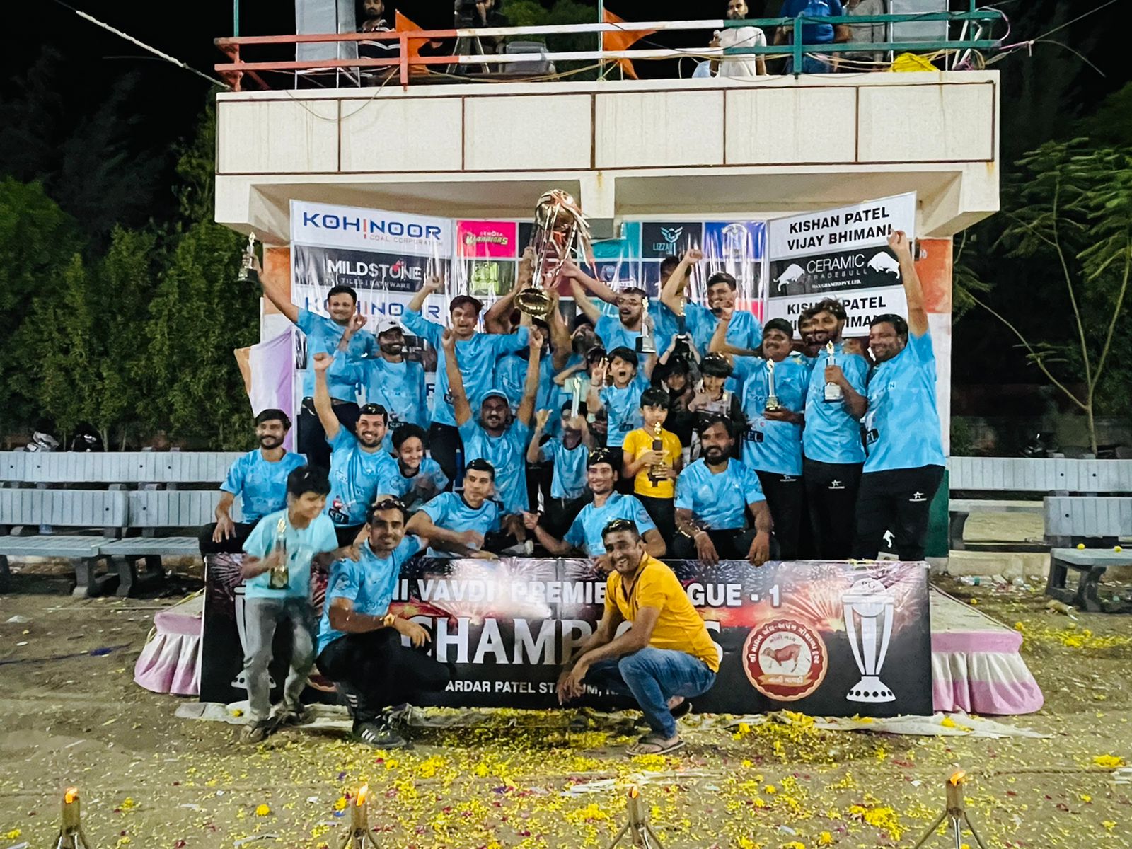 સ્ટાર ઈલેવન લાલપર ટીમ નાની વાવડી આઈ. પી. એલ. ફોર્મેટ ટુર્નામેન્ટમાં થઇ વિજેતા.