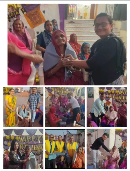 ભૂત કોટડા ગામમાં 25 દાદીમાએ ઉજવ્યો સમૂહ બર્થડે 