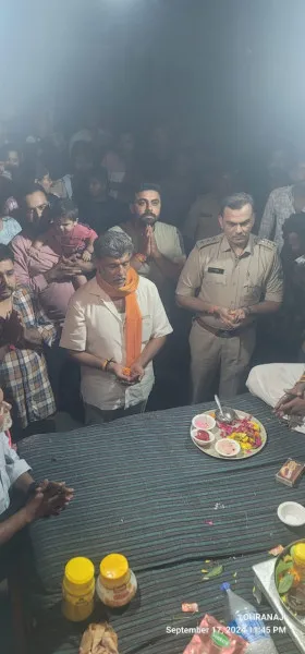 ધારાસભ્ય જીતુભાઈ સોમાણીની આગેવાનીમાં વાંકાનેર માર્કેટ ચોક કા રાજાની વિસર્જન યાત્રા નીકળી 
