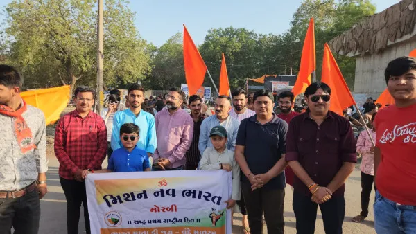 મોરબીના કેસરબાગ ખાતે રામ જન્મોત્સવ નિમિતે શોભાયાત્રાનું સ્વાગત કરાયું
