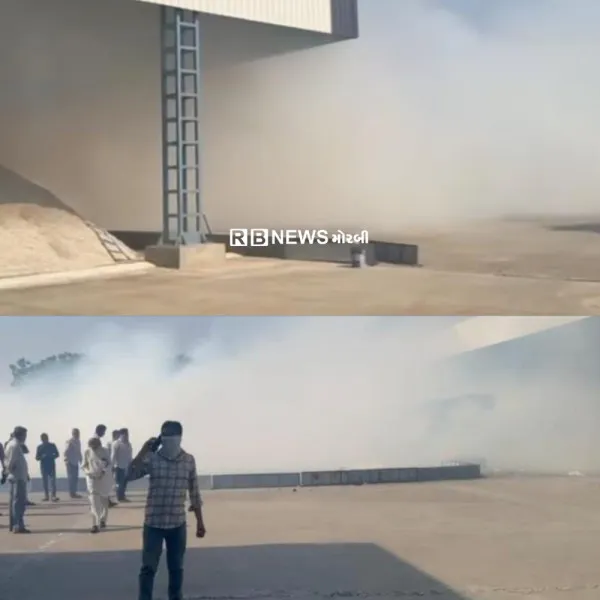 ટંકારાના મિતાણા નજીક જીનમાં ભીષણ આગ ભભૂકી