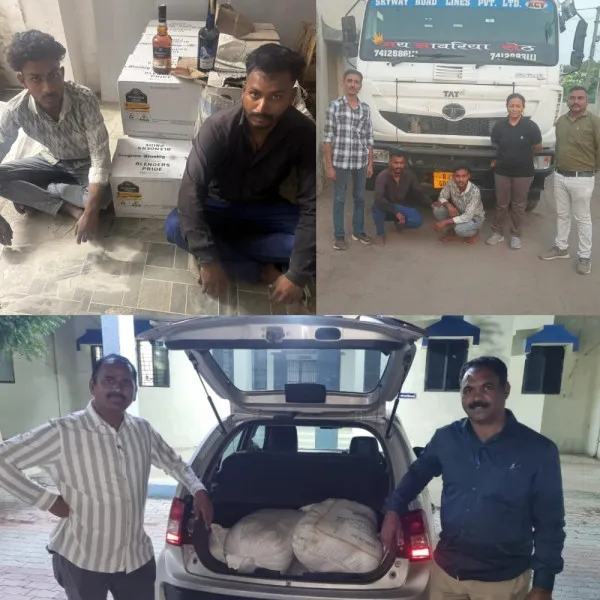 માળીયા નજીક વિદેશી દારૂ ભરેલા ટ્રક ટ્રેલર સાથે બે પકડાયા