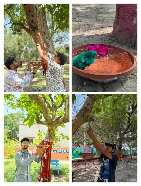 ABVP મોરબી દ્વારા પક્ષીઓ માટે પીવાના પાણીના કુંડા મુકાયા