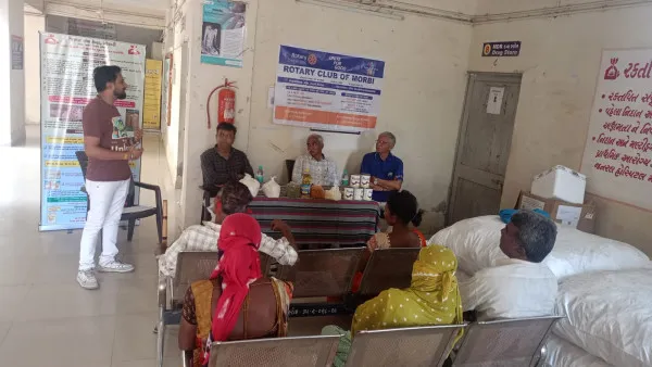 રોટરી ક્લબ ઓફ મોરબી દ્વારા મોરબી જીલ્લા ક્ષય કેન્દ્ર ખાતે ટીબીના 05 દર્દીઓને પોષણ કીટનું વિતરણ કરાયું