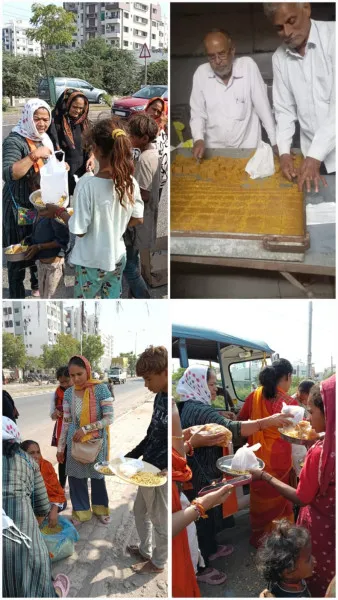 મોરબીમાં વિશ્વ હિન્દુ પરિષદ અને માતૃશક્તિએ જરૂરિયાતમંદોને ફરસાણ અને મીઠાઈ આપી દિવાળીને દીપાવી
