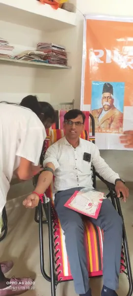 મોરબીમાં હેડગેવાર સ્મારક સમિતિ દ્વારા બ્લડ ડોનેશન કેમ્પ યોજાયો