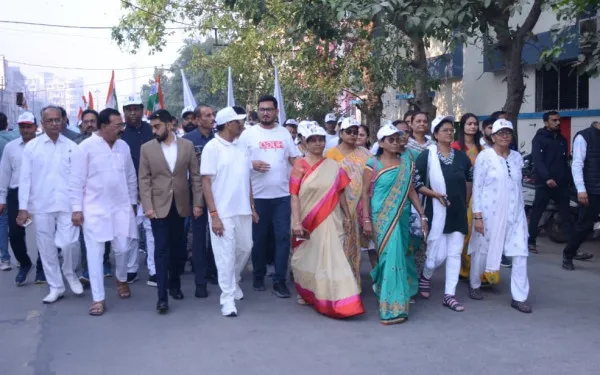 મોરબીમાં નવા બસ સ્ટેન્ડથી મહાનગરપાલિકા સુધી એકતા પદયાત્રાન યોજાઈ