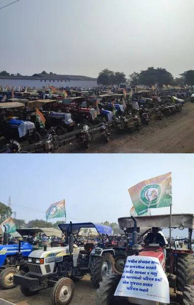 વીજ લાઈન મુદ્દે ટંકારામાં અગ્રણીઓએ ગજાવી ખેડૂતોની મહાસભા
