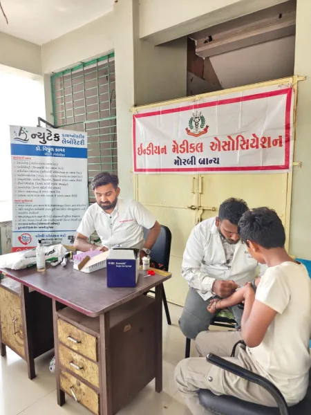 મોરબીમાં ભારત વિકાસ પરિષદ અને IMAના દ્વારા 110 વિદ્યાર્થીઓનું ફ્રીમાં હિમોગ્લોબિન તથા બ્લડ ગ્રુપ ચેકઅપ
