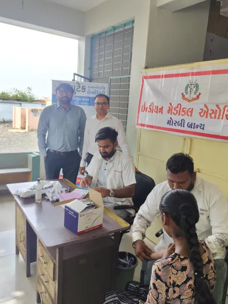 મોરબીમાં ભારત વિકાસ પરિષદ અને IMAના દ્વારા 110 વિદ્યાર્થીઓનું ફ્રીમાં હિમોગ્લોબિન તથા બ્લડ ગ્રુપ ચેકઅપ
