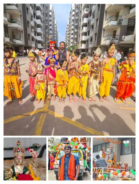 રવાપર રોડ પર આવેલ ફલોરા 158 પરિવાર દ્વારા હર્ષોલ્લાસ સાથે જન્માષ્ટમીની ઉજવણી કરાઈ
