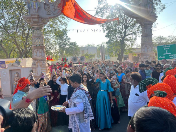 રાજપર ગામે અક્ષત કળશ યાત્રાનું ભવ્ય સ્વાગત