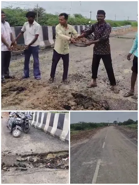 માળીયાના બગસરાથી વવાણીયાના નવો રોડમાં પડેલી ખાઈ અને મસમોટાને ખાડાને લોકોએ જાતે બુર્યા
