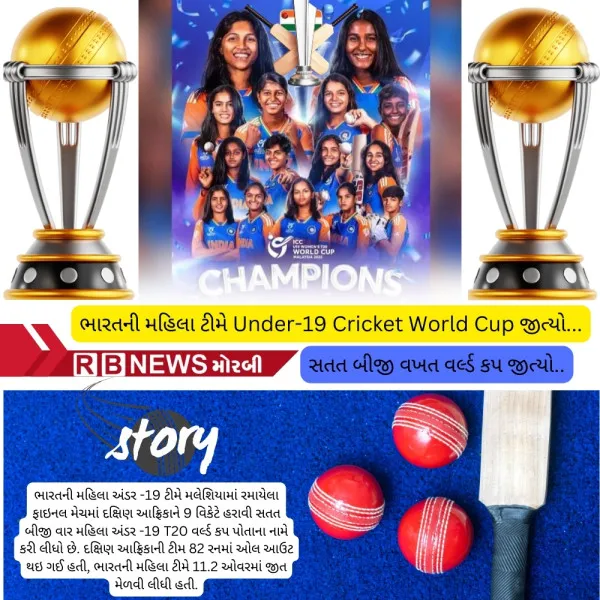 ભારતની મહિલા ટીમે Under-19 Cricket World Cup જીત્યો...