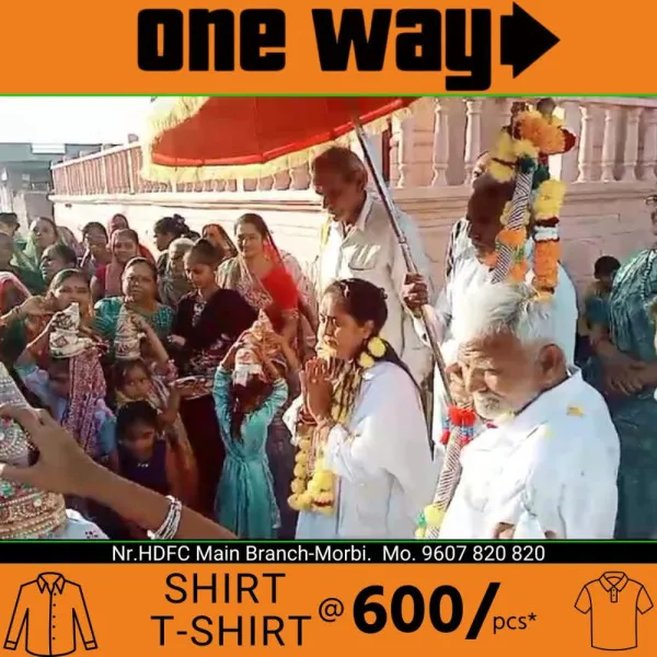 મોરબીના કાલીકા નગર ખાતે મહામંડલેશ્વર રત્નેશ્વરીદેવીના ભવ્ય સામૈયા 
