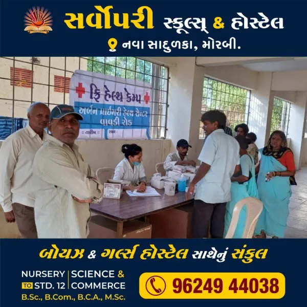 મોરબીના શહેરી પ્રાથમિક આરોગ્ય કેન્દ્રો દ્વારા વિવિધ વિસ્તારોમાં આરોગ્ય કેમ્પ યોજાયો