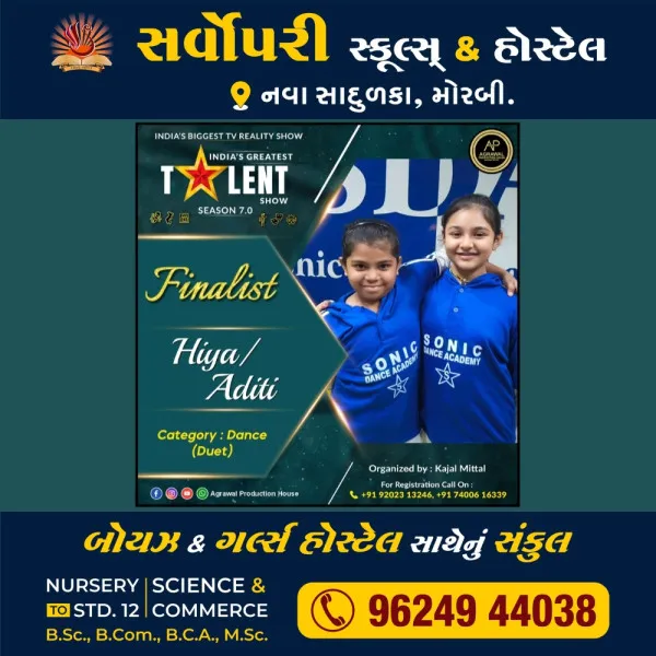 મોરબીના બે બાળ ડાન્સરો ગ્રાન્ડ ફિનાલે ફાઈનાલ સુધી પહોંચ્યા. 