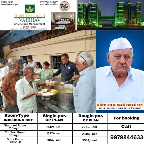 મોરબી જલારામધામમાં ઉંચી માંડલના સંઘાણી પરિવારે મહાપ્રસાદ યોજી પિતાને શ્રદ્ધાંજલિ  આપી