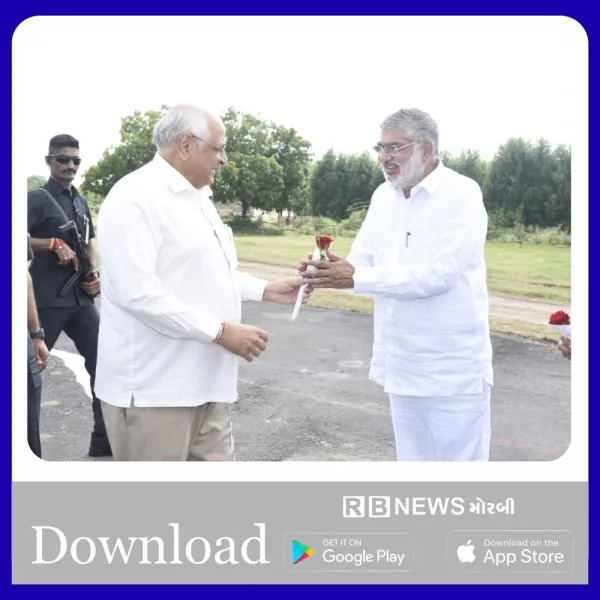 મુખ્યમંત્રી ભૂપેન્દ્ર પટેલનું મોરબીમાં ઉષ્માભર્યું સ્વાગત.
