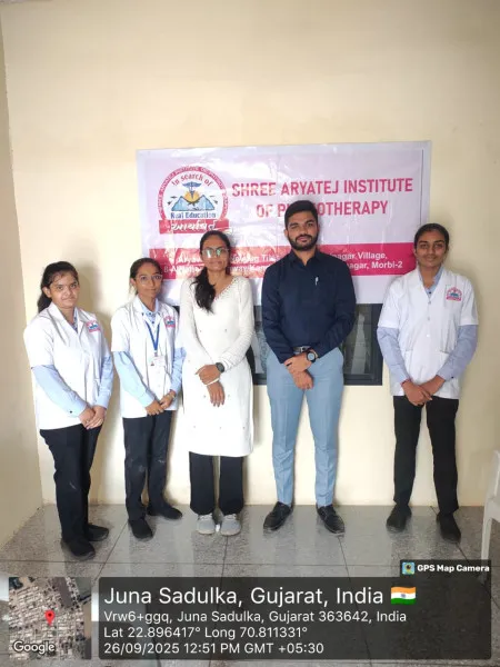 આર્યતેજ ફિઝીયોથેરાપી ક્લીનિક દ્વારા નવા સાદુરકા ખાતે સફળ ફિઝીયોથેરાપી કેમ્પનું આયોજન