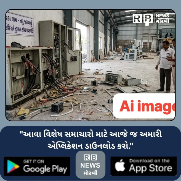 મોરબીના સાદુળકા ગામેં નવા કારખાનામાં
સાડા ત્રણેક લાખનું નુકશાન કરી રૂ.1.75 લાખના કોપર વાયરની ચોરી 
