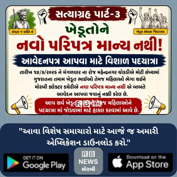 વીજલાઈન વળતરના નવા પરિપત્ર સામે ખેડૂતોનો મોરચો, મોરબીમાં ...