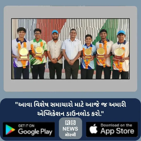 રાષ્ટ્રીય કક્ષાની ક્રિકેટ માટે મોરબીમાંથી છ ખેલાડીઓની પસંદગી - 
